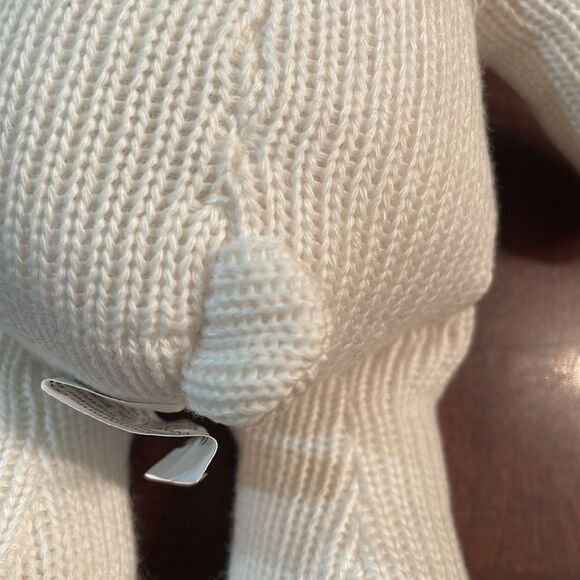 Best Years UK Knitted Organic Cotton White Bunny Rabbit Baby Rattle New - Picture 6 of 9